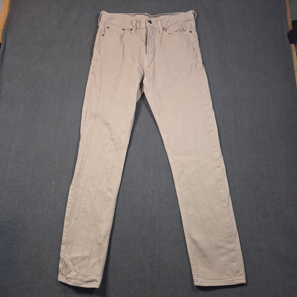 Old Navy Slim Pants Mens 30x32 Light Khaki Built-In Flex 5-Pocket S/723358-00